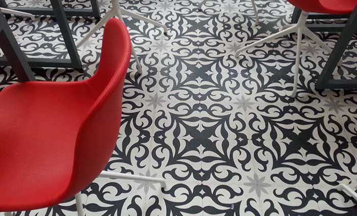 Losetas PVC - suelo para cafeteria - Traficline