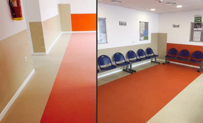 Acoustic floor installation - Medical center floor - Acoustyl