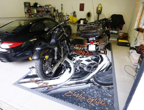 Talleres y tiendas de motos con losetas Modulfix
