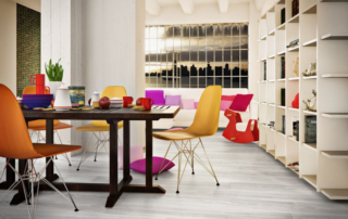 Suelo de pvc para oficinas en lamas Elegance