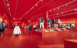 Tienda efimera suelo rojo Rainbow