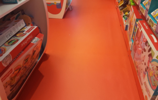 Suelo tienda OVC naranja Acoustyl