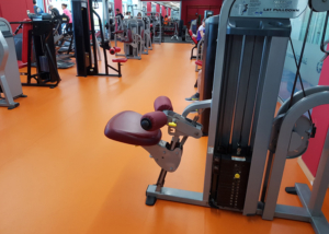 Pavimento sala gimnasio naranja Sportex fit