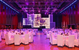 Suelo brillante de pvc rojo para eventos Rainbow Shine