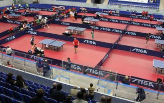 Suelo para ping pong rojo vinilo Sportex Racket