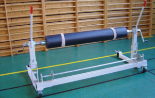 Carro para enrollar desenrollar suelo protector Protecflor