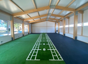 Césped artificial para gimnasios trineo principal