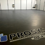 Losetas para naves Modulfix con logotipo serigrafiado