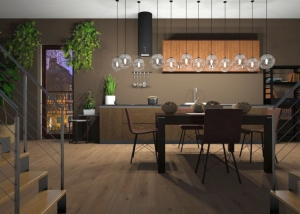 Lamas de PVC rígido, Galaxy Wood SPC 55 para viviendas, hoteles, cafeterías, residencias