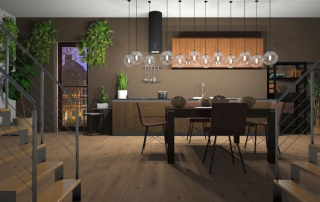 Lamas de PVC rígido, Galaxy Wood SPC 55 para viviendas, hoteles, cafeterías, residencias