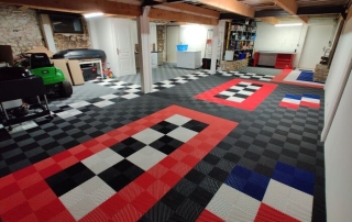 losetas modulares para taller color rojo y blanco - Supratrax Classic