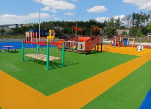 Césped Artificial de colores para Parques Infantiles