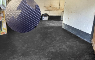 Losetas de caucho Horseflex en box de cuadras de caballos