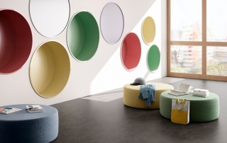 Pavimento de vinilo acolchado Bosco Sound para colegios, guarderías